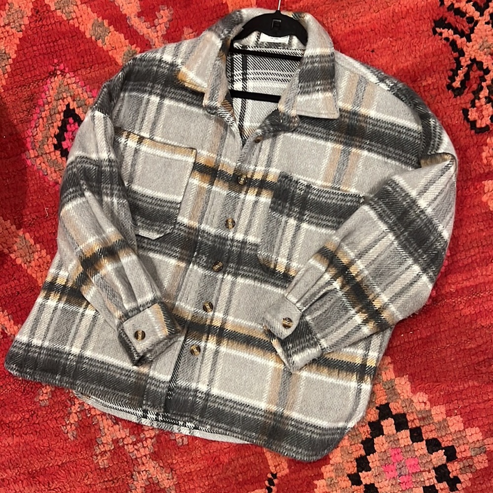 Sage the Label Plaid Shacket